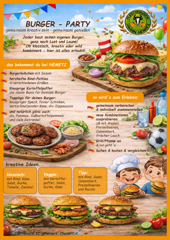 Wir laden zur NEMETZ-Burger Party!