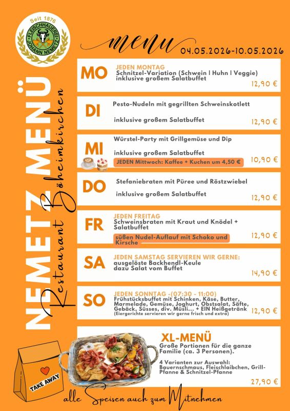 Mittagsmen&uuml; 04.05.2026 - 10.05.2026